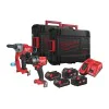 Milwaukee M18FPP2G3-524X M18FDD3, M18ONEFPRT screwdriver and riveter set