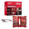 Promo set of drill bits with magnetic holder + safety glasses Milwaukee 4932492657 - 40 pcs.