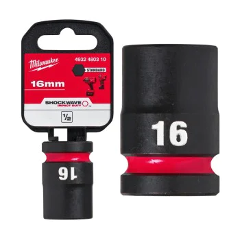 Ударна вложка 16 mm Milwaukee 4932480310 - 1/2", 38 мм, Hex, SHOCKWAVE™
