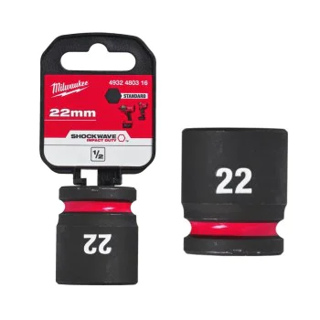 Ударна вложка 22 mm Milwaukee 4932480316 - 1/2", 38 мм, Hex, SHOCKWAVE™