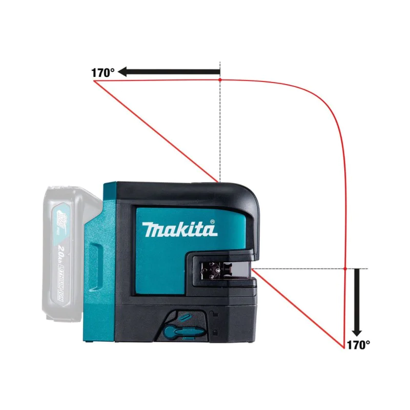 Cordless laser level Makita SK106DZ, 12 V, 3 lines, red