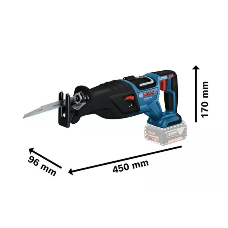 Cordless sabre saw Bosch GSA 185-LI Professional 06016C0021, 18V, 230 mm