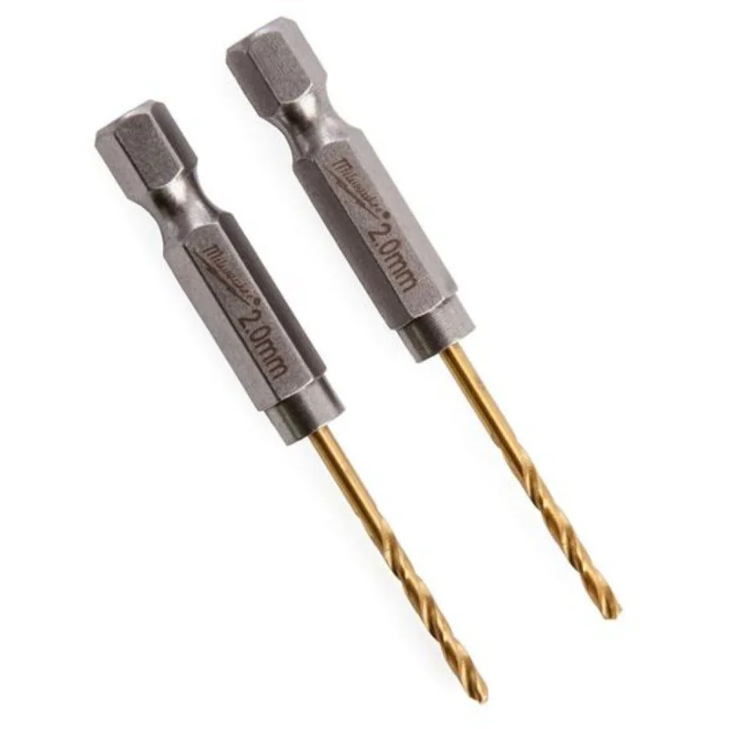 Set of 2 metal drill bits 2x17/59.5mm Milwaukee HSS-G Titanium RED Hex