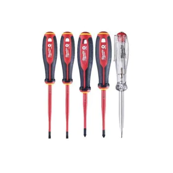 Milwaukee 4932478737 комплект отвертки 5 части Tri-Lobe VDE SLIM Slotted &amp; Pozi