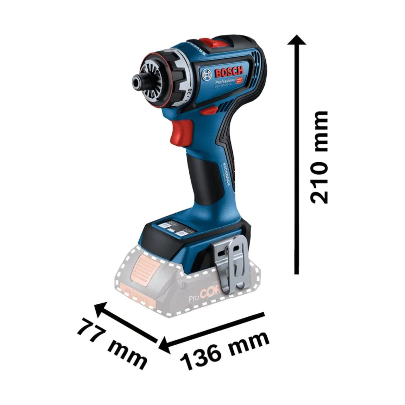 Professional cordless screwdriver Bosch GSR 18V-90 FC Professional 06019K6203, 18 V, 64 Nm