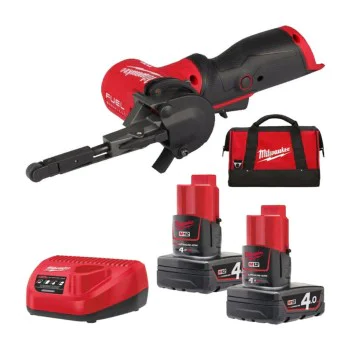 Акумулаторен лентов шлайф Milwaukee M12 FBFL10-402B, 12 V, 330 мм, 4 Ah