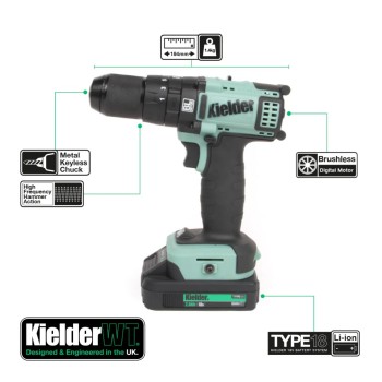 Акумулаторен винтоверт Kielder KWT-014-12 18V - 52 Nm, 2 x 2.0Ah Li-ion Brushless