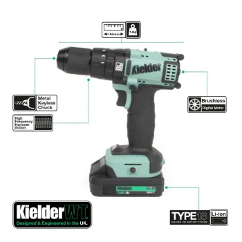 Акумулаторен винтоверт Kielder KWT-014-12 18V - 52 Nm, 2 x 2.0Ah Li-ion Brushless
