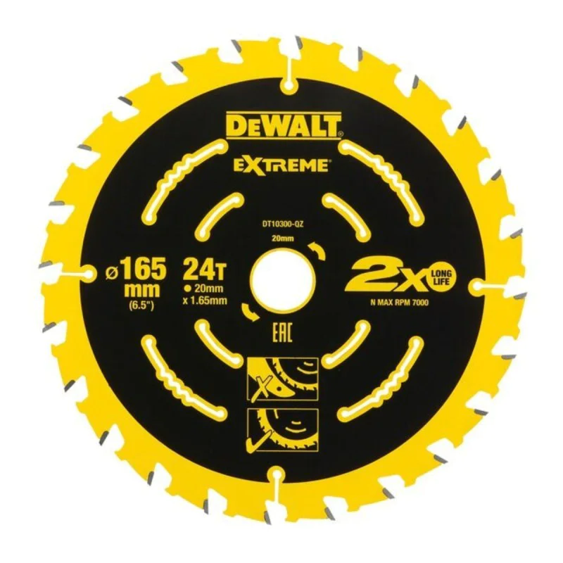 DeWalt DT10300 wood saw blade, 165 mm