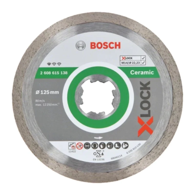 Bosch X-Lock Standart Diamond Wheel For Ceramic, 2 608 615 138, 125 mm