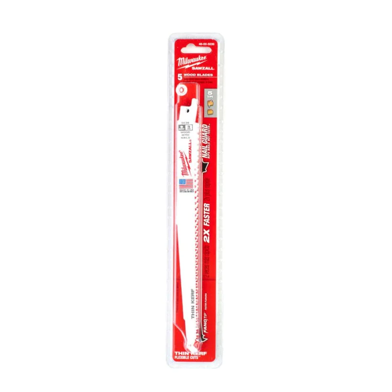 Blade for sabre saw Milwaukee SAWZALL 48005036, 5 pcs, 15 cm