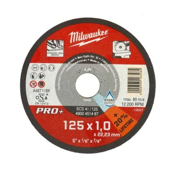 Тънък диск за метал Milwaukee PRO+ 4932478998, 125 мм, 10 бр