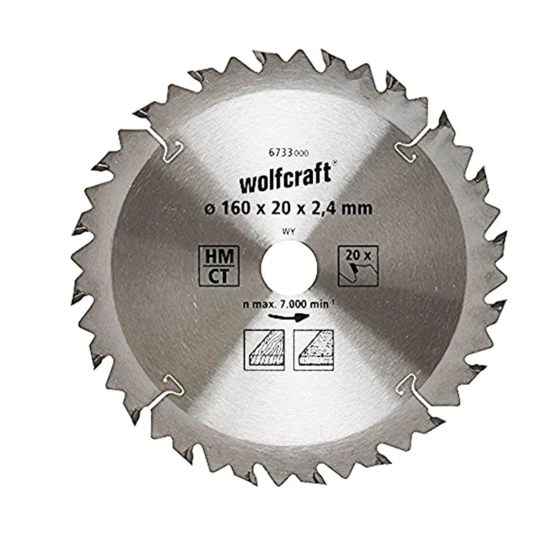 Wolfcraft wood saw blade 6733000, 160 x 20 x 2,4 mm