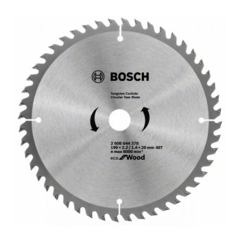 Диск за циркуляр Bosch Eco for Wood 2608644378, 190 х 20 мм, 48 зъба