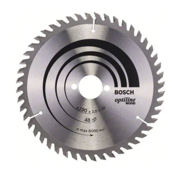 Диск за циркуляр Bosch Optiline Wood 2608641186, 190 х 30 мм, 48 зъба
