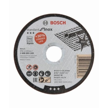 Диск за метал Bosch Standart For Inox 2608603169, 115 мм