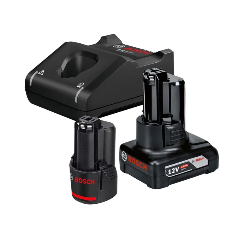 Bosch 1 600 A01 NC9 battery and charger set, 12 V, 2.0/4.0 Ah