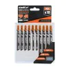 Set of blades for jig saw WellCut WC-JB10, 10 pcs