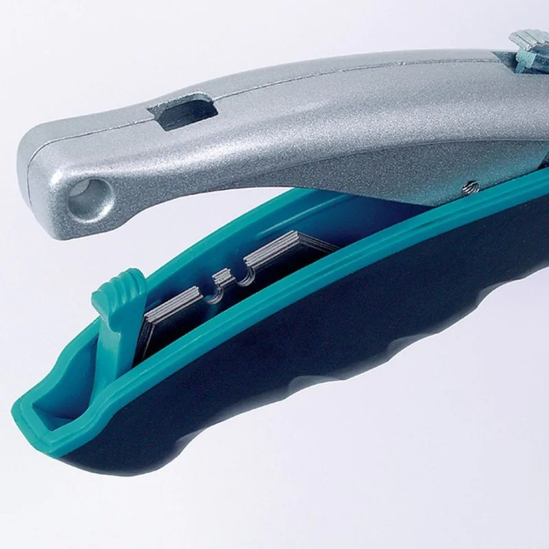Metal model knife with trapezoidal blade Wolfcraft 065 WLF 107, 19 mm