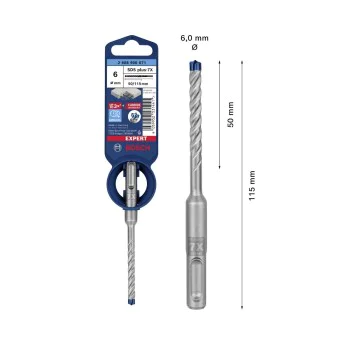 Drill bit for Bosch EXPERT SDS plus-7x 2608900071, 115 x 6 mm