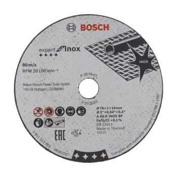 Диск за рязане на неръждаема стомана Bosch Expert for Inox 2608601520, 76 х 1 мм