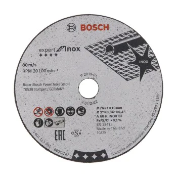 Диск за рязане на неръждаема стомана Bosch Expert for Inox 2608601520, 76 х 1 мм