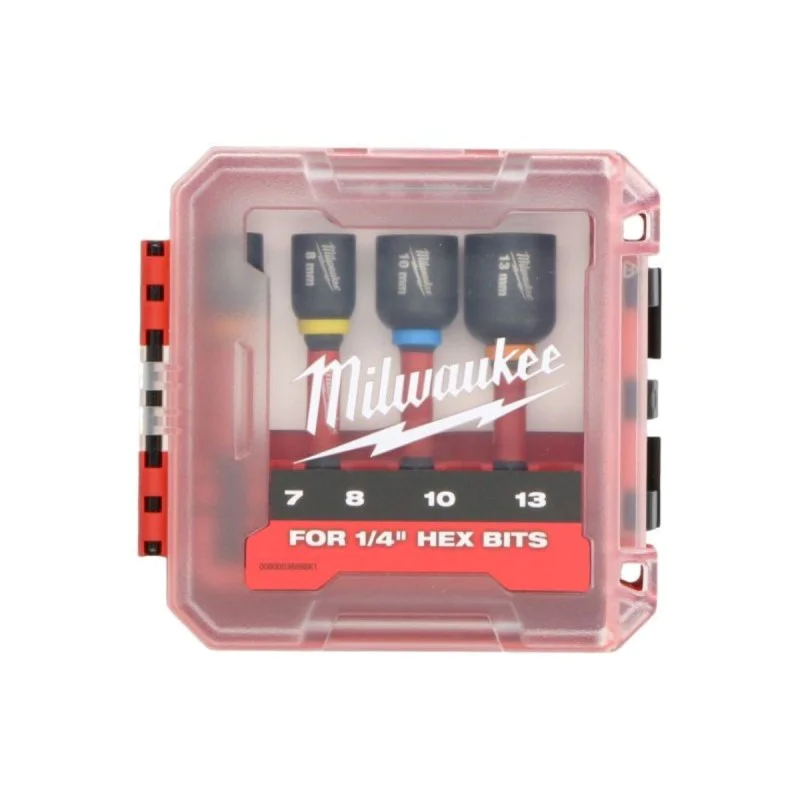 Milwaukee Magnetic Impact Inserts Set 4932492445, 4 pcs, 1/4