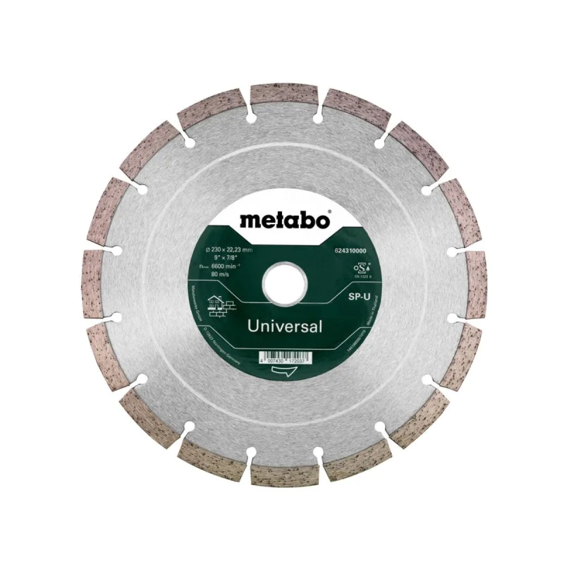 Concrete diamond blade METABO SP-U, 624310000, 230 x 22.23 mm