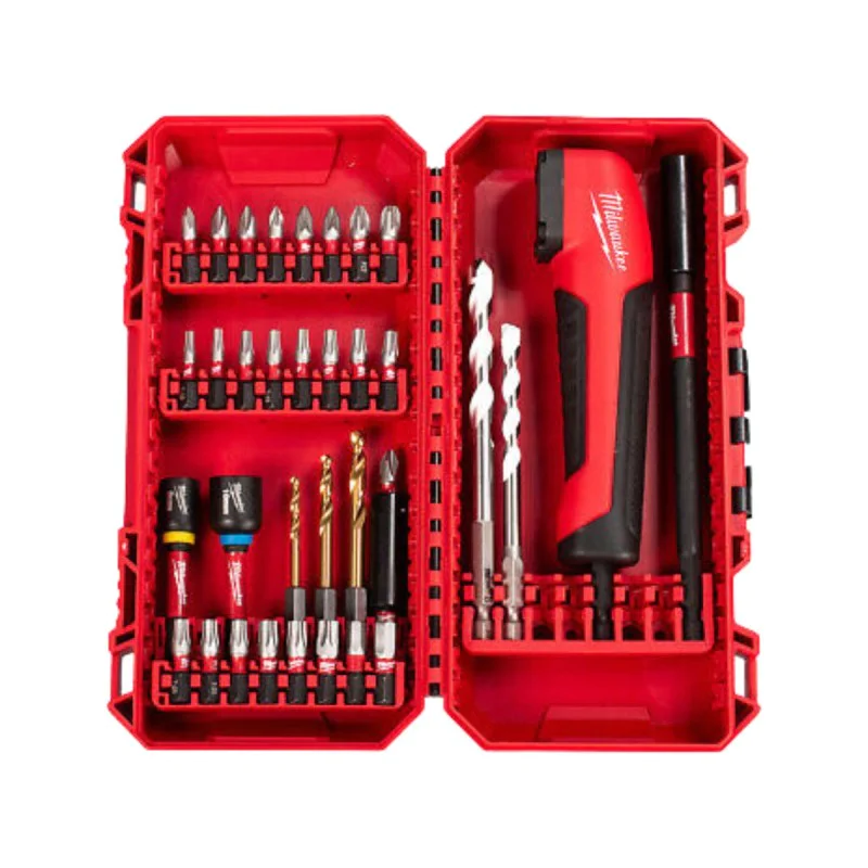 Milwaukee corner attachment set with bits and drill bits 4932493653, 38 pieces