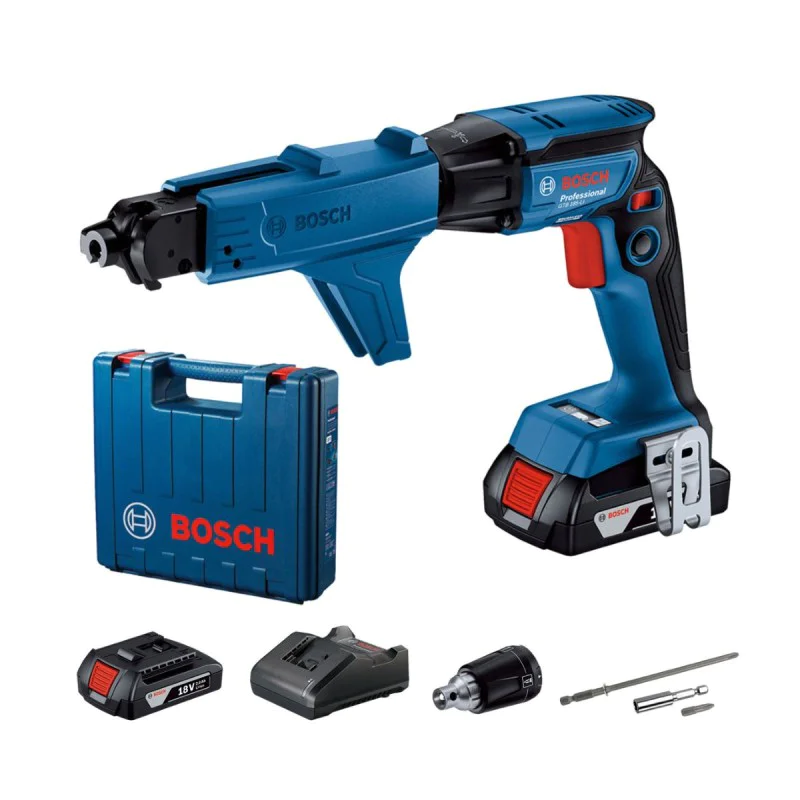 Cordless screwdriver Bosch GTB 185-LI + GMA 55, 18 V, 32 Nm, 2.0 Ah