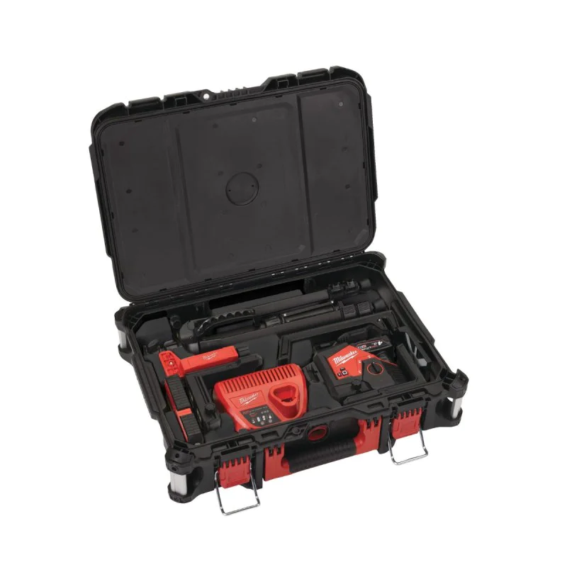 Milwaukee M12 3PLKIT-401P 3-Line Laser Level Set, Green, 360°, 4 Ah