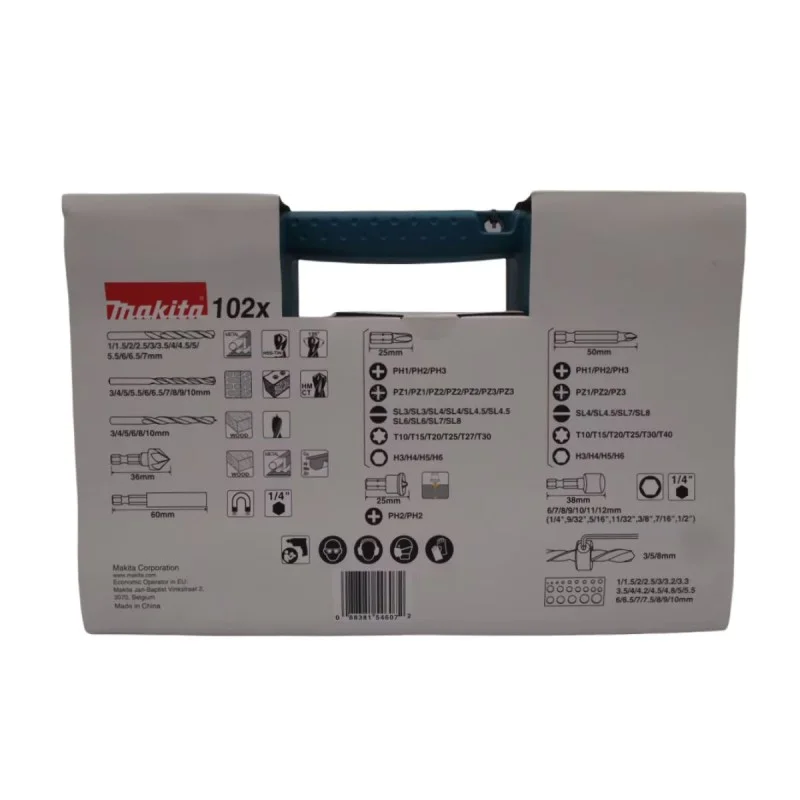Makita B-68432 bits and drill bits set, 102 pieces