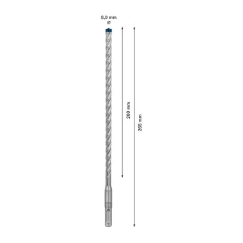 Свредло за бетон BOSCH 2608900090, SDS plus-7X, 8x200х265мм