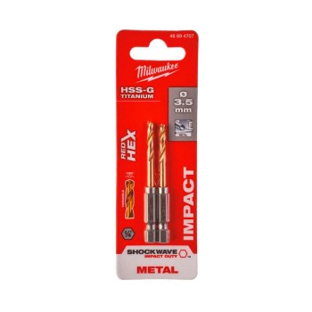 Metal drill Milwaukee 48894707, 3.5 x 25 mm, 2 pcs
