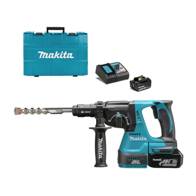 Cordless drill Makita DHR243RFE, SDS-plus, 18 V, 2 J