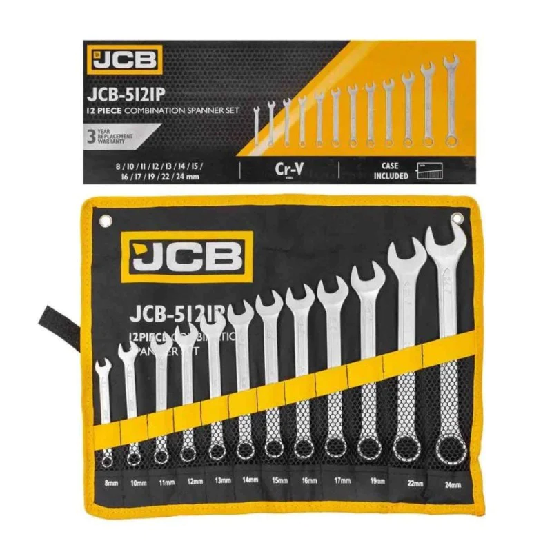 Set of star wrenches JCB-5121P, 12 pcs, 8-24 mm