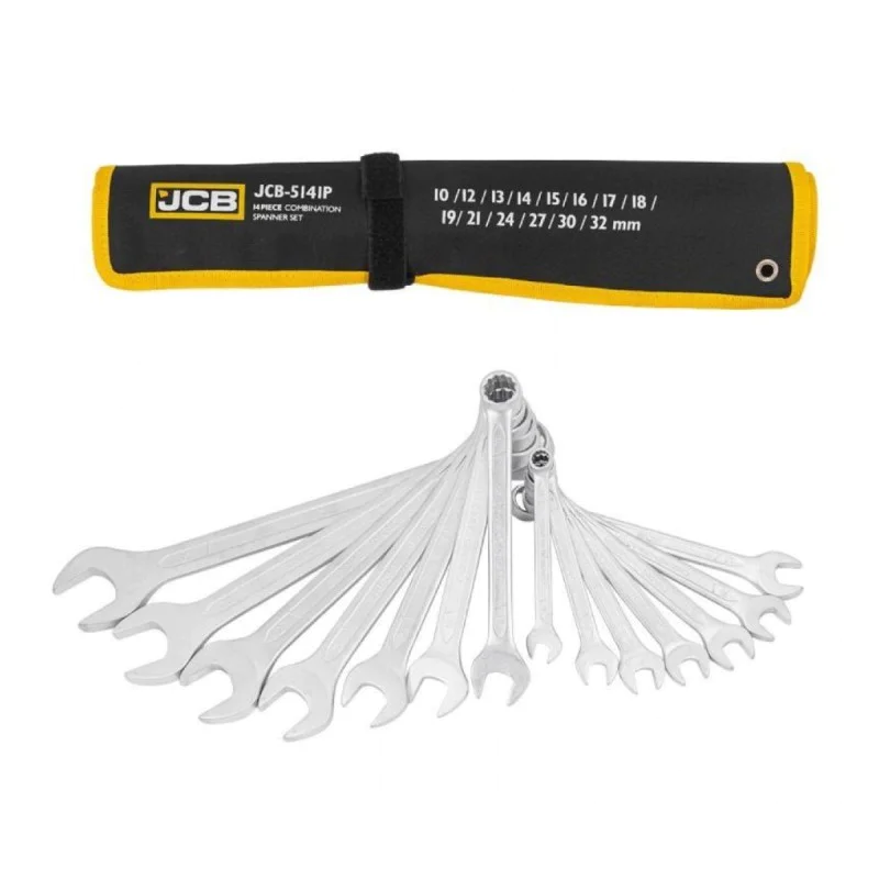 Set of star wrenches JCB-5141P, 14 pcs, 10-32 mm