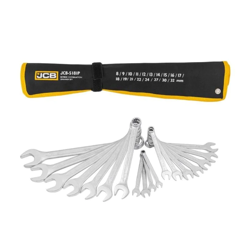 Set of star wrenches JCB-5181P, 18 pcs, 8-32 mm