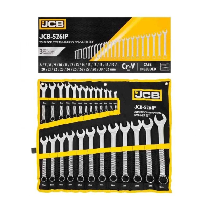 Set of star wrenches JCB-5261P, 25 pcs, 6-32 mm