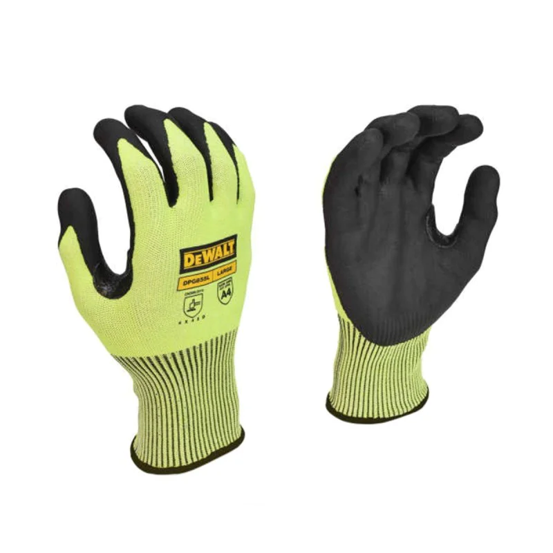 Gloves DEWALT DPG855L EU, five fingers, HPPE-poly/fiberglass