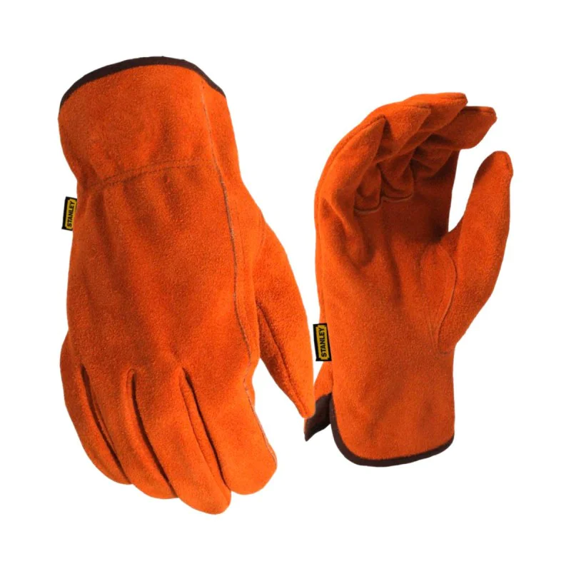 STANLEY SY710 Cowhide Leather Driver Gloves, five fingers