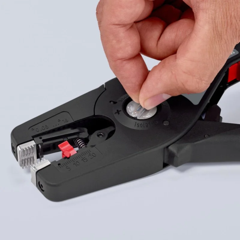Self-adjusting cable stripping pliers Knipex 12 52 195, 195 mm, 16 mm