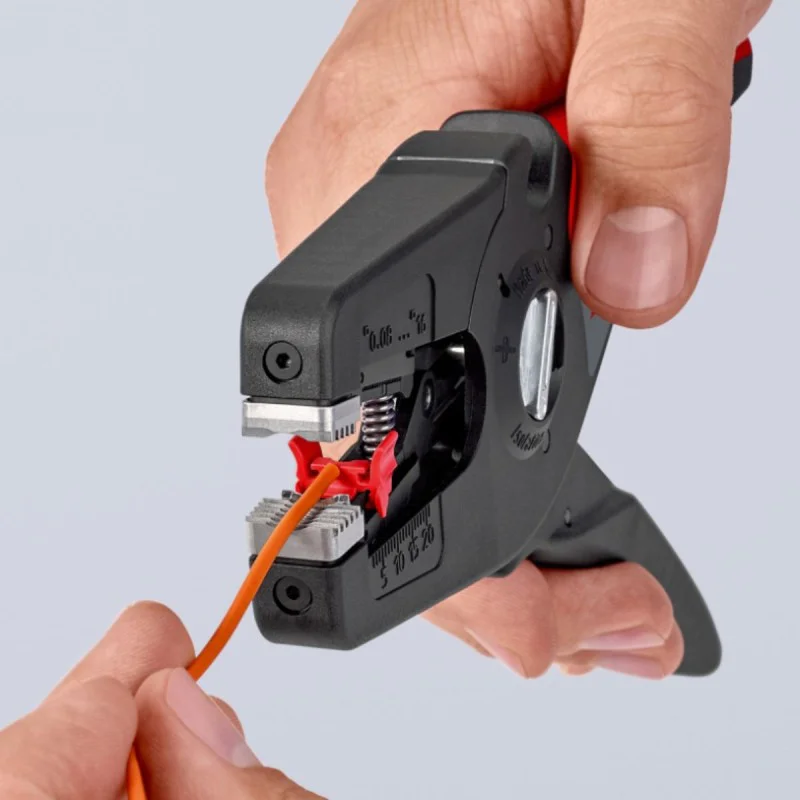 Self-adjusting cable stripping pliers Knipex 12 52 195, 195 mm, 16 mm