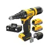 Cordless riveter DeWALT DCF414E2GT, 18 V, 30 mm