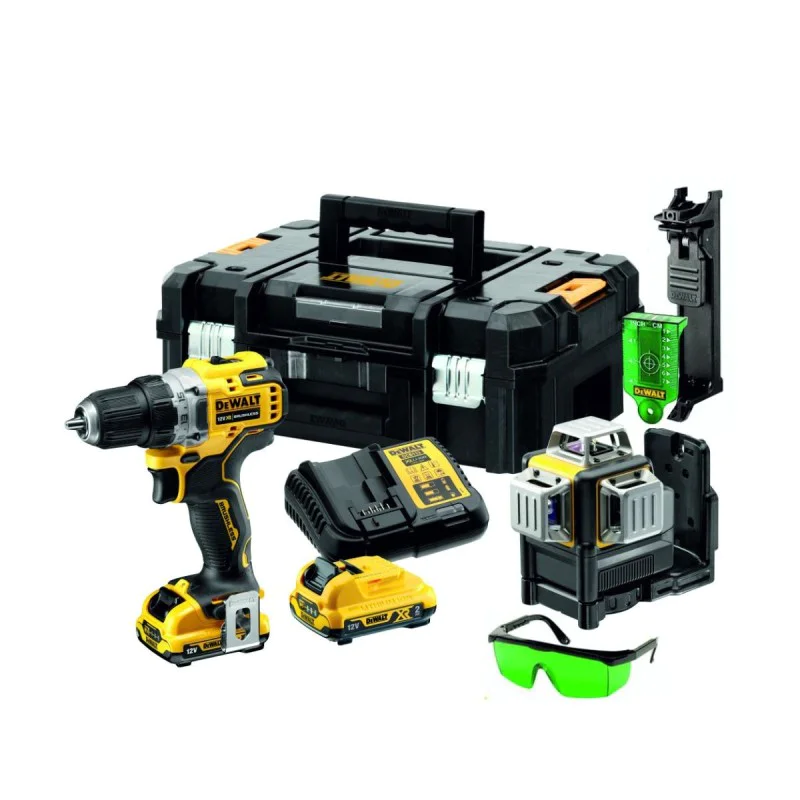 DeWALT DCK212D2T, 12 V, DCD701, DCE089 cordless machine set