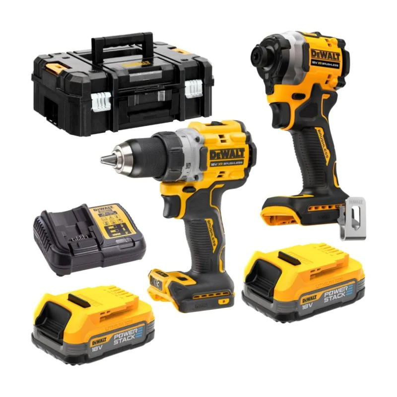 Cordless screwdriver set DeWALT DCK2051E2T, 18V, DCD805, DCF850