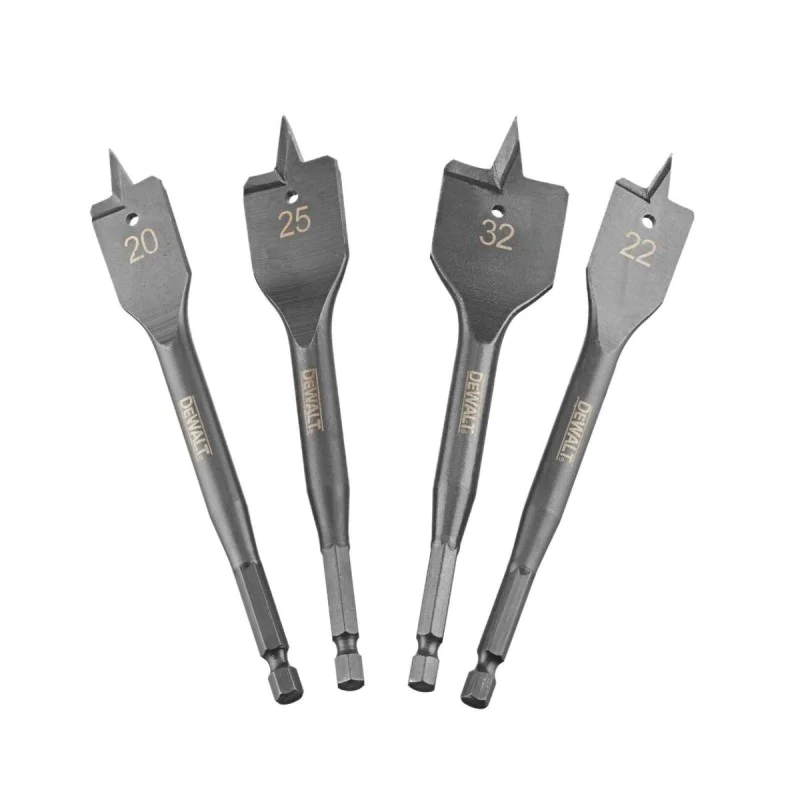 Set of flat drill bits for wood Dewalt DT4797-QZ, 4 pcs, 1/4