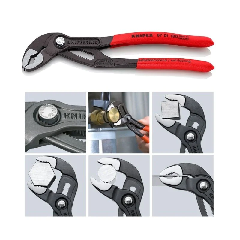 Knipex plumbing pliers 87 01 180, 180 mm