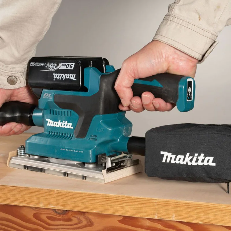 Cordless eccentric grinder Makita DBO381ZU, 18 V, 93 x 228 mm