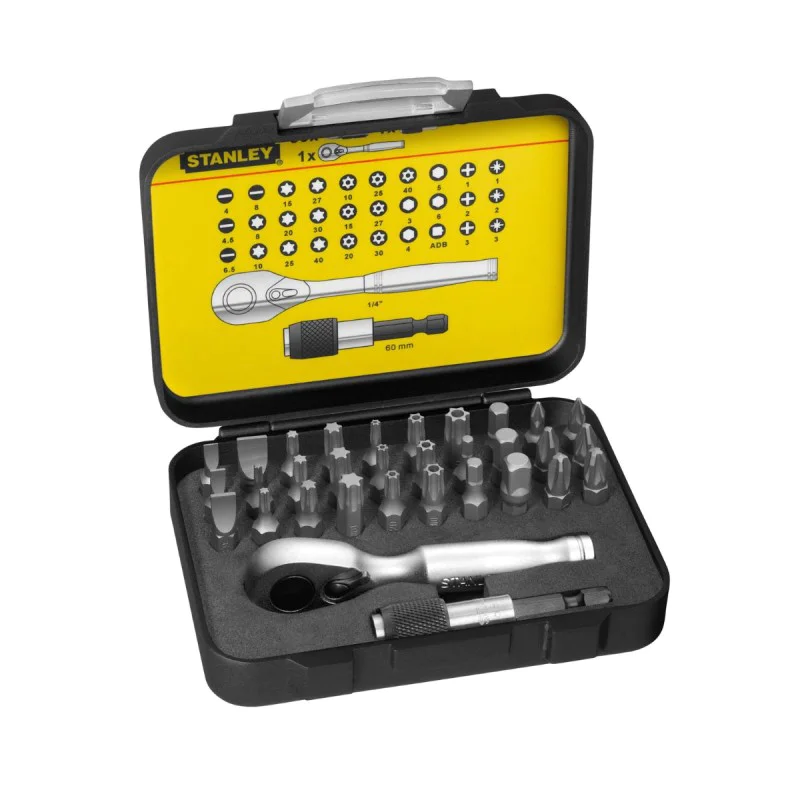 Set of bits with ratchet and holder STANLEY 1-13-904, 1/4